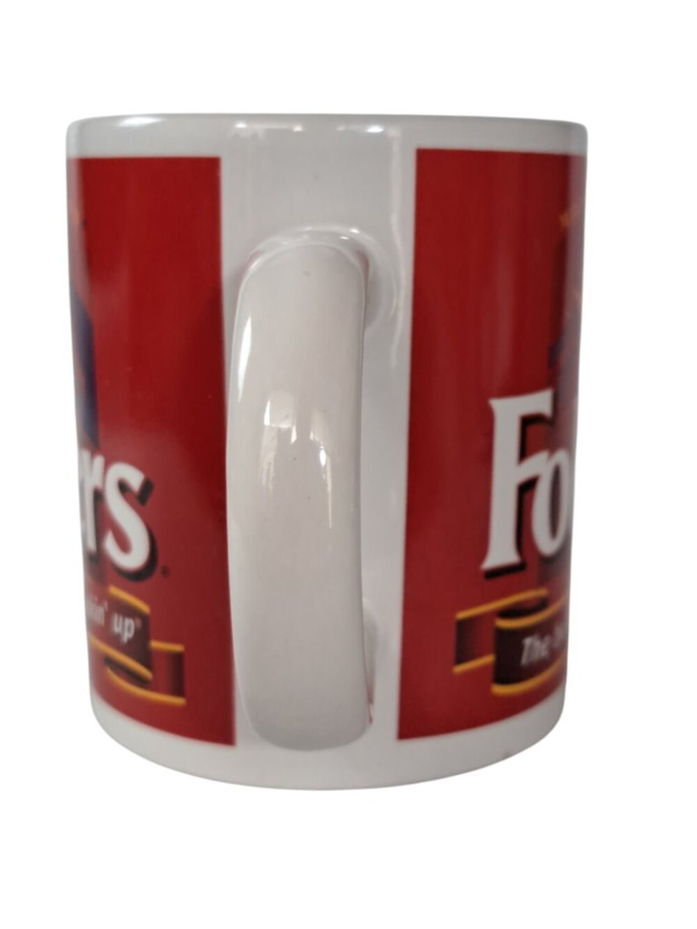 Vintage Folgers Coffee Mug Houston Harvest Mountain Grown Sun Over Mountains Red - Picture 5 of 11